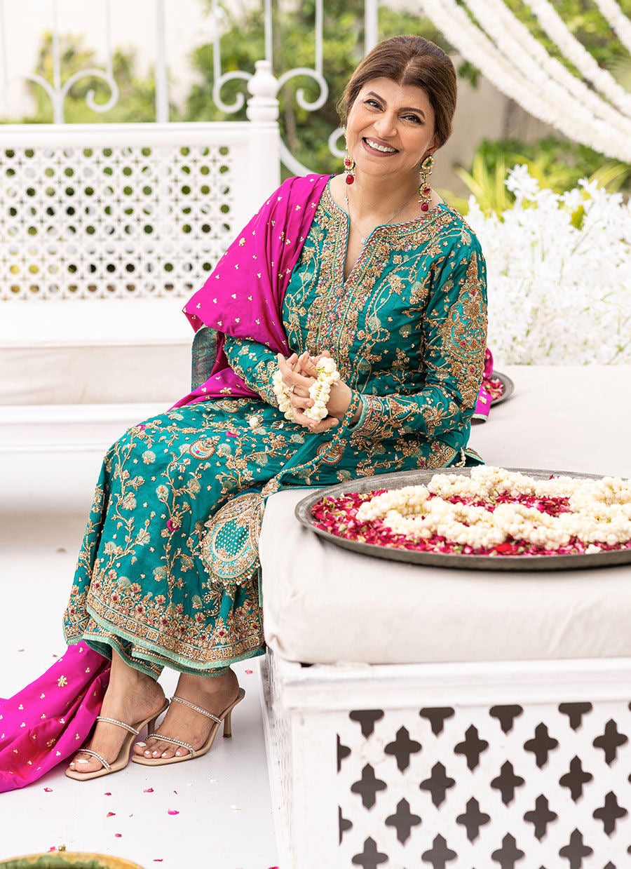 FARAH TALIB AMEERA LUXURY HANDMADE RAW SILK UNSTITCH COLLECTION