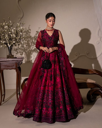 FAIZA SAQLAIN 2026 LUXURY SILK EMBROIDERY UNSTITCH COLLECTION BY SHAEBIZ