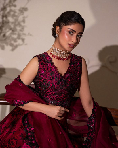 FAIZA SAQLAIN 2026 LUXURY SILK EMBROIDERY UNSTITCH COLLECTION BY SHAEBIZ
