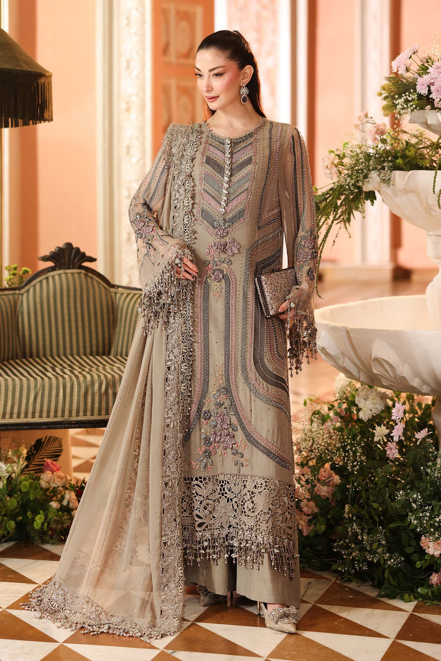 MARIA.B LUXURY CHIFFON 2026 UNSTITCH COLLECTION BY SHAEBIZ