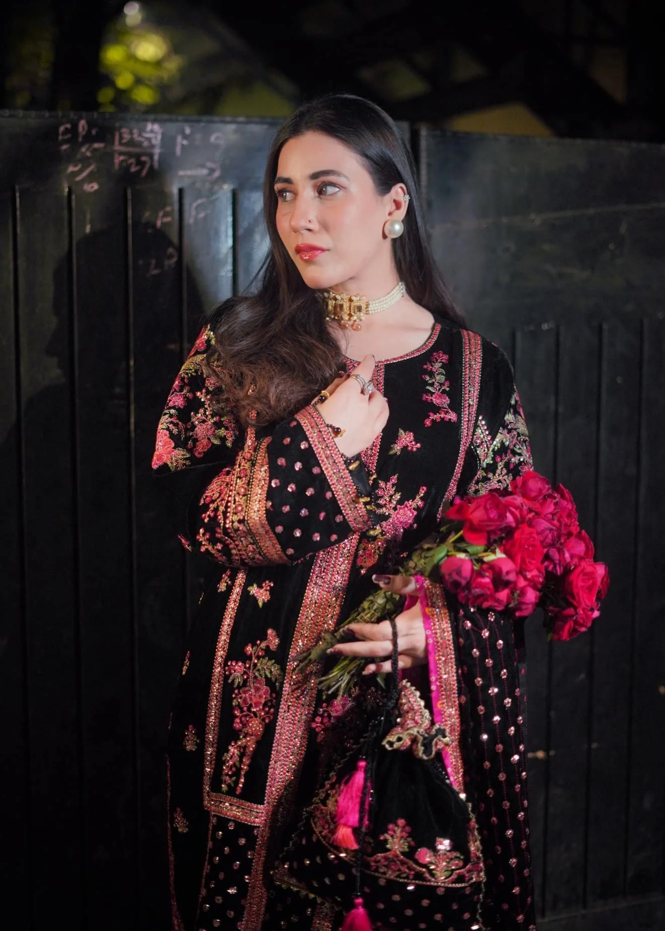 ANEELAS MAHNOOR BLACK MOST TRENDING VELVET COLLECTION NOW AVAILABLE
