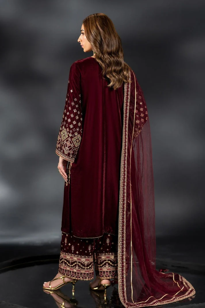 NAQSHI MIZAJ VELVET 2025 PARTY WEAR COLLECTION UNSTITCH BY SHAEBIZ