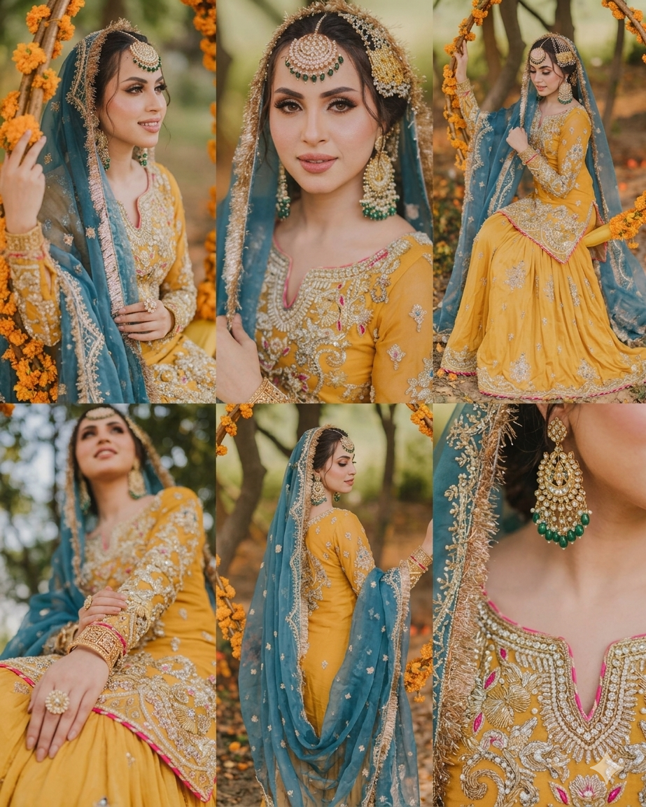 INDIAN ORANGE 2026 LUXURY ORGENZA GHARARA UNSTITCH COLLECTION BY SHAEBIZ