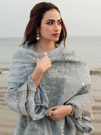 NUREH LAWN CHICKEN KARI LUXURY 2026 UNSTITCH COLLECTION BY SHAEBIZ