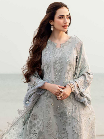 NUREH LAWN CHICKEN KARI LUXURY 2026 UNSTITCH COLLECTION BY SHAEBIZ