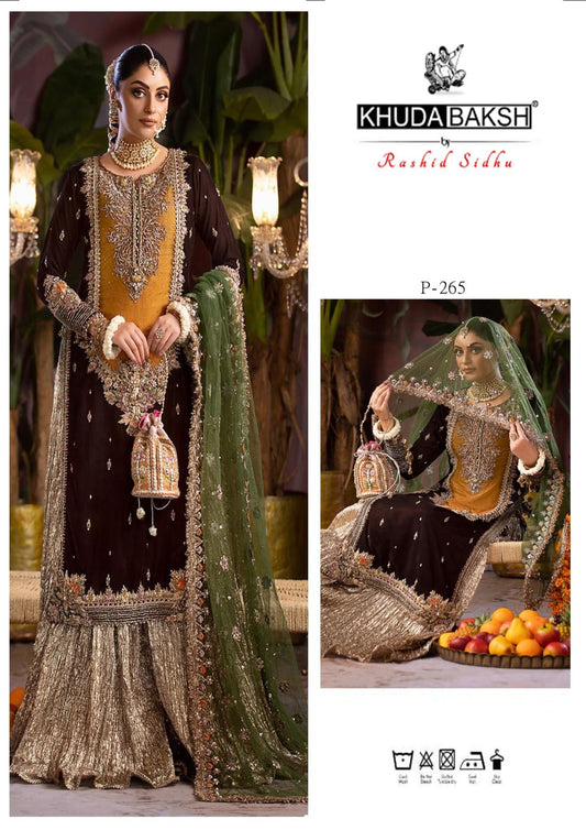 HUSSAIN REHAR 2026 FANOOS INDIAN RAW SILK LUXURY PARTY WEAR UNSTITCH COLLECTION BY SHAEBIZ