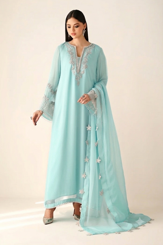 BAROQUE CHIFFON 2026 HANDMADE UNSTITCH COLLECTION BY SHAEBIZ