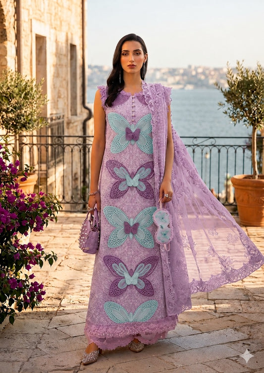 MARIA.B 2026 BUTTERFLY 🦋 LAWN LUXURY CHICKEN KARI UNSTITCH COLLECTION