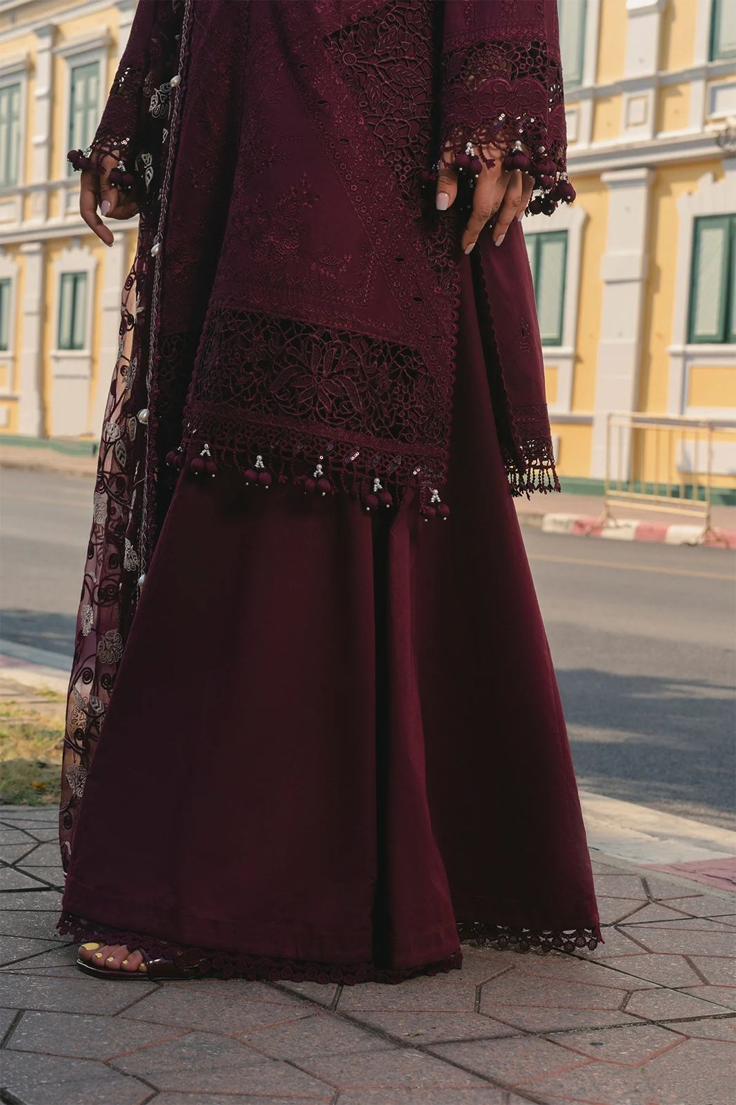 AFROZEH 2026 LAWN CHICKEN KARI UNSTITCH COLLECTION BY SHAEBIZ
