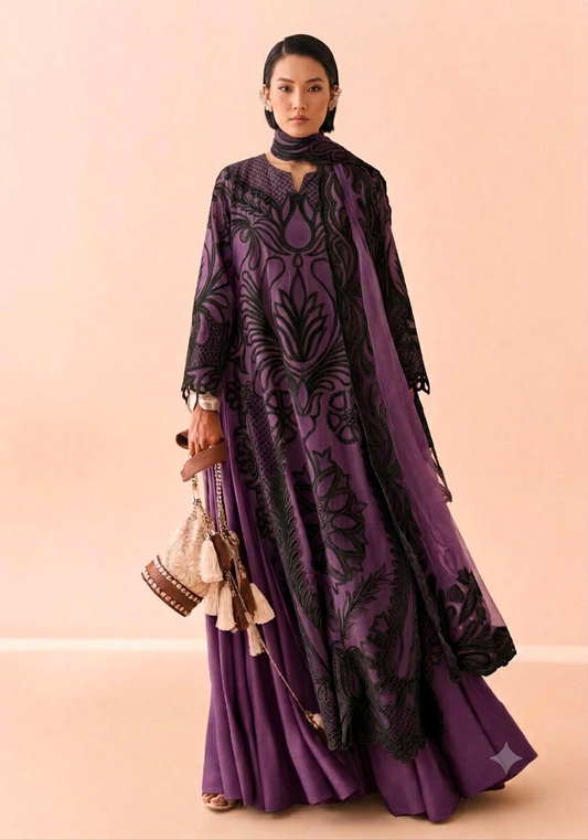 IQBAL HUSSAIN 2026 LAWN LACER CUT UNSTITCH COLLECTION