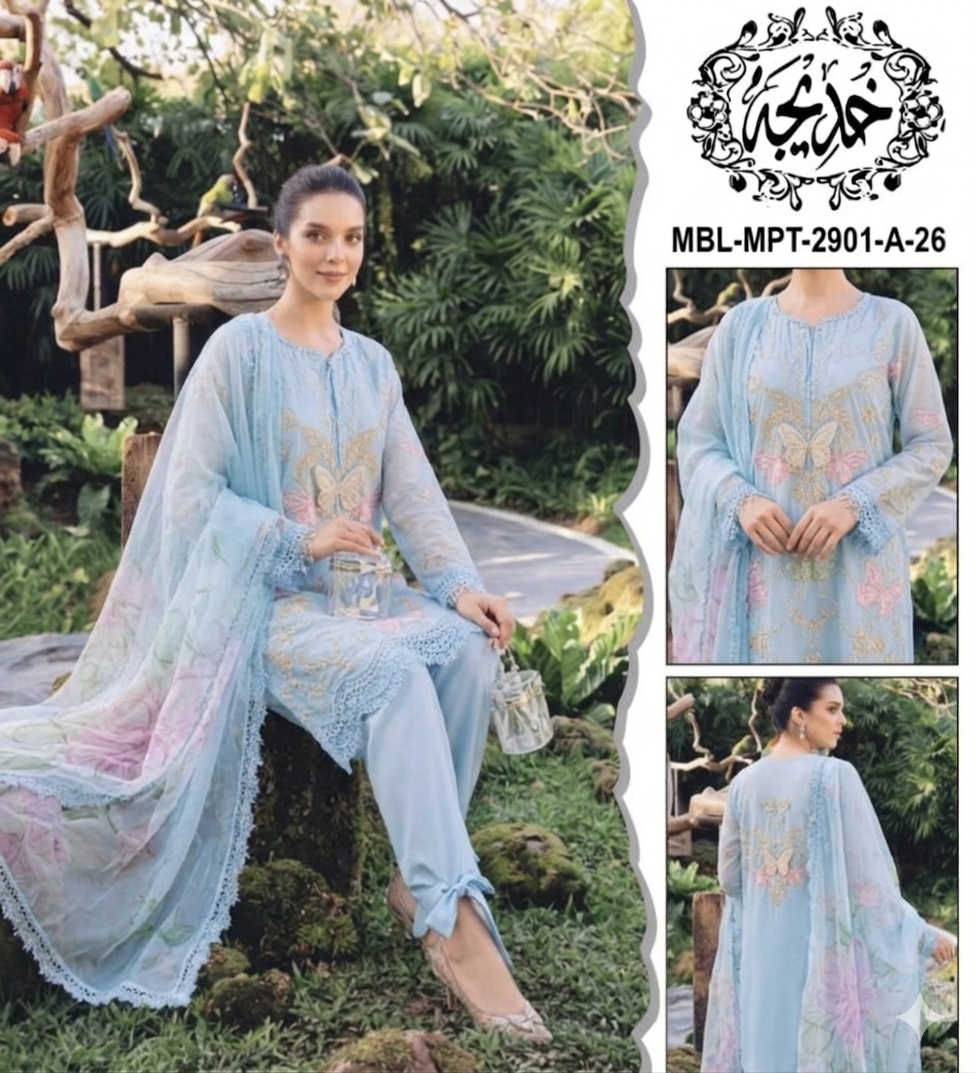 Maria.B LAWN DIGITAL PRINT BUTTERFLY 2026 UNSTITCH COLLECTION BY SHAEBIZ