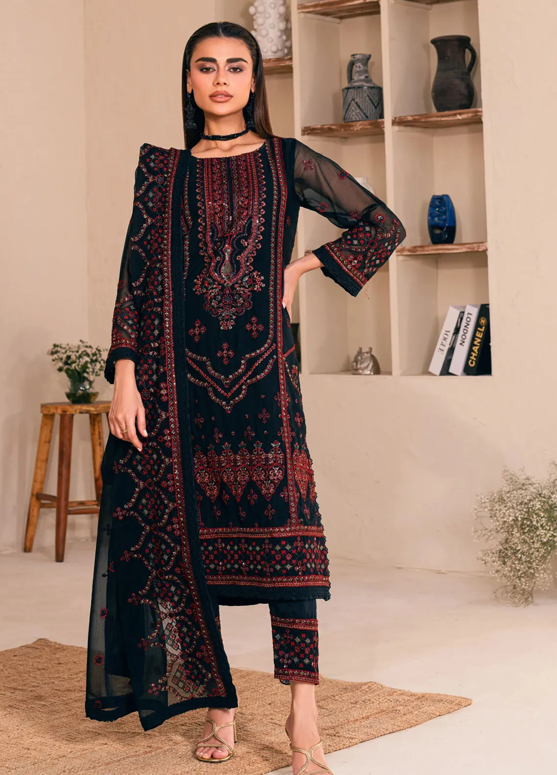NORMA KAMAAL BALOCHI CHIFFION PARTY WEAR COLLECTION BY SHAEBIZ