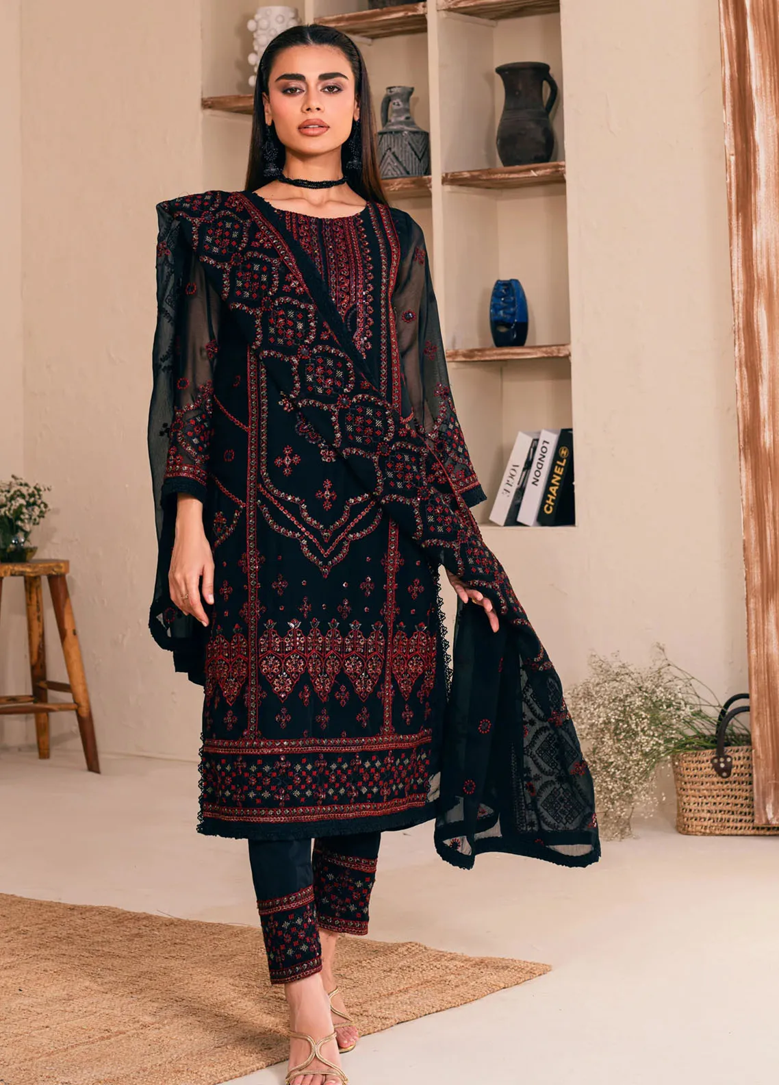 NORMA KAMAAL BALOCHI CHIFFION PARTY WEAR COLLECTION BY SHAEBIZ