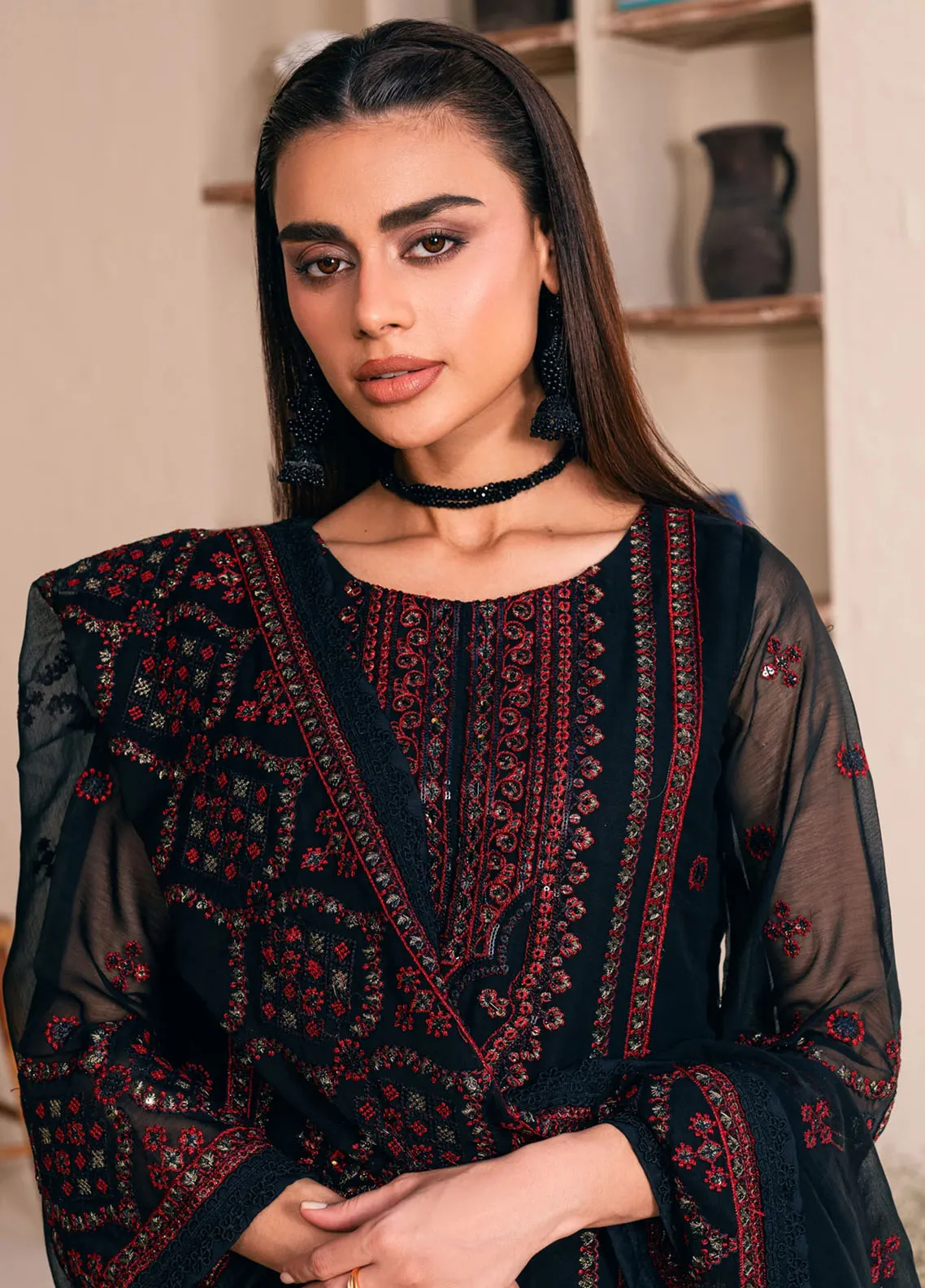 NORMA KAMAAL BALOCHI CHIFFION PARTY WEAR COLLECTION BY SHAEBIZ
