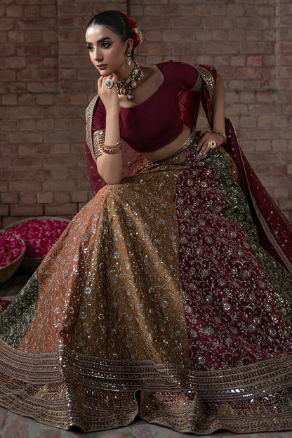 MINA KASHIF ZAH E NASEEB NEW 2026 LUXURY VIRAL RAW SILK UNSTITCH 16 KALI MAXI