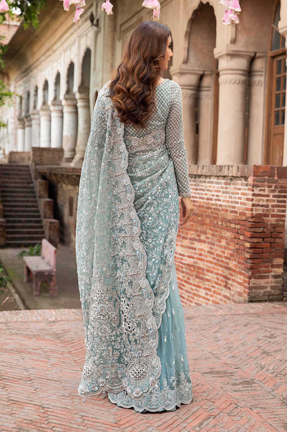 Blue saree by shaebiz