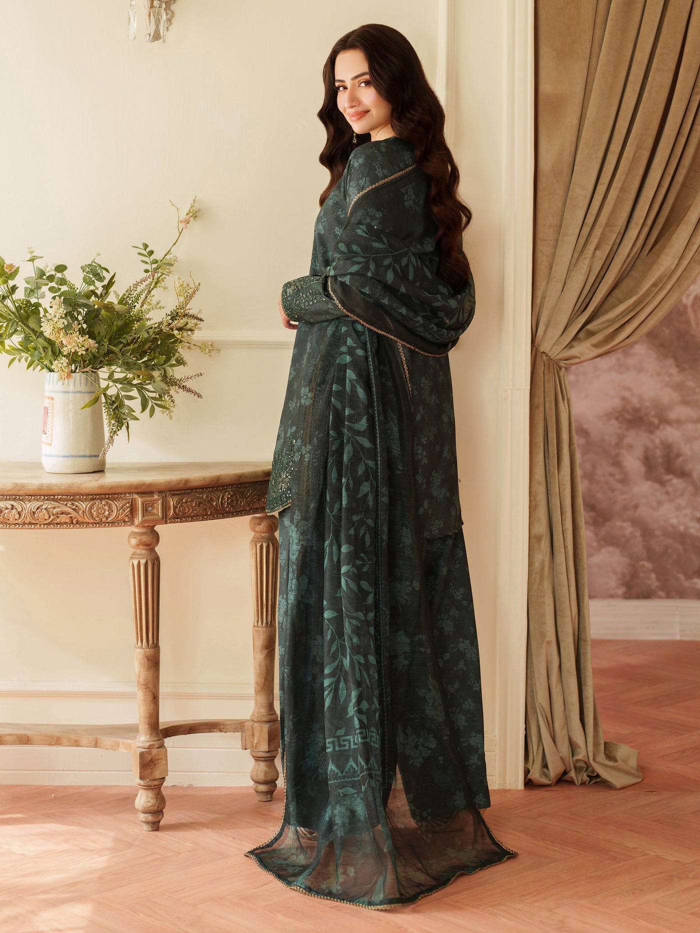 MUHAGNI LAWN DIGITAL PRINT 2026 UNSTITCH COLLECTION WEAR BY SANA JAVED