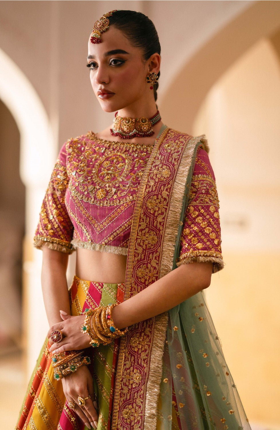 HOUSE OF MARYUM MULTI BRIDAL RAW SILK MAXI LUXURY UNSTITCH COLLECTION BY SHAEBIZ