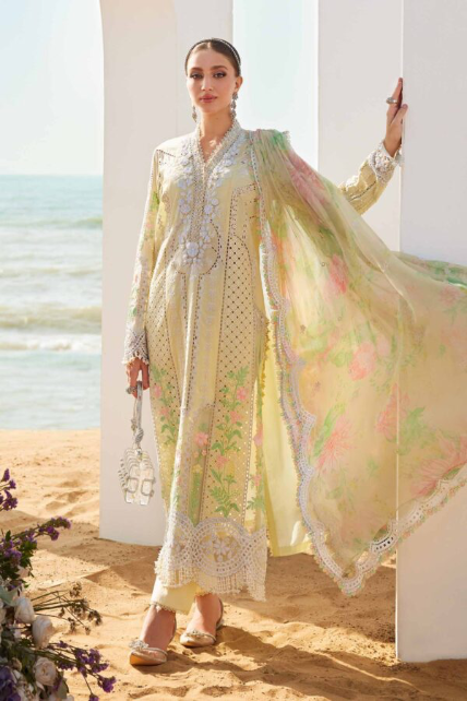 MARIA.B LAWN CHICKEN KARI LUXURY UNSTITCH EID COLLECTION BY SHAEBIZ
