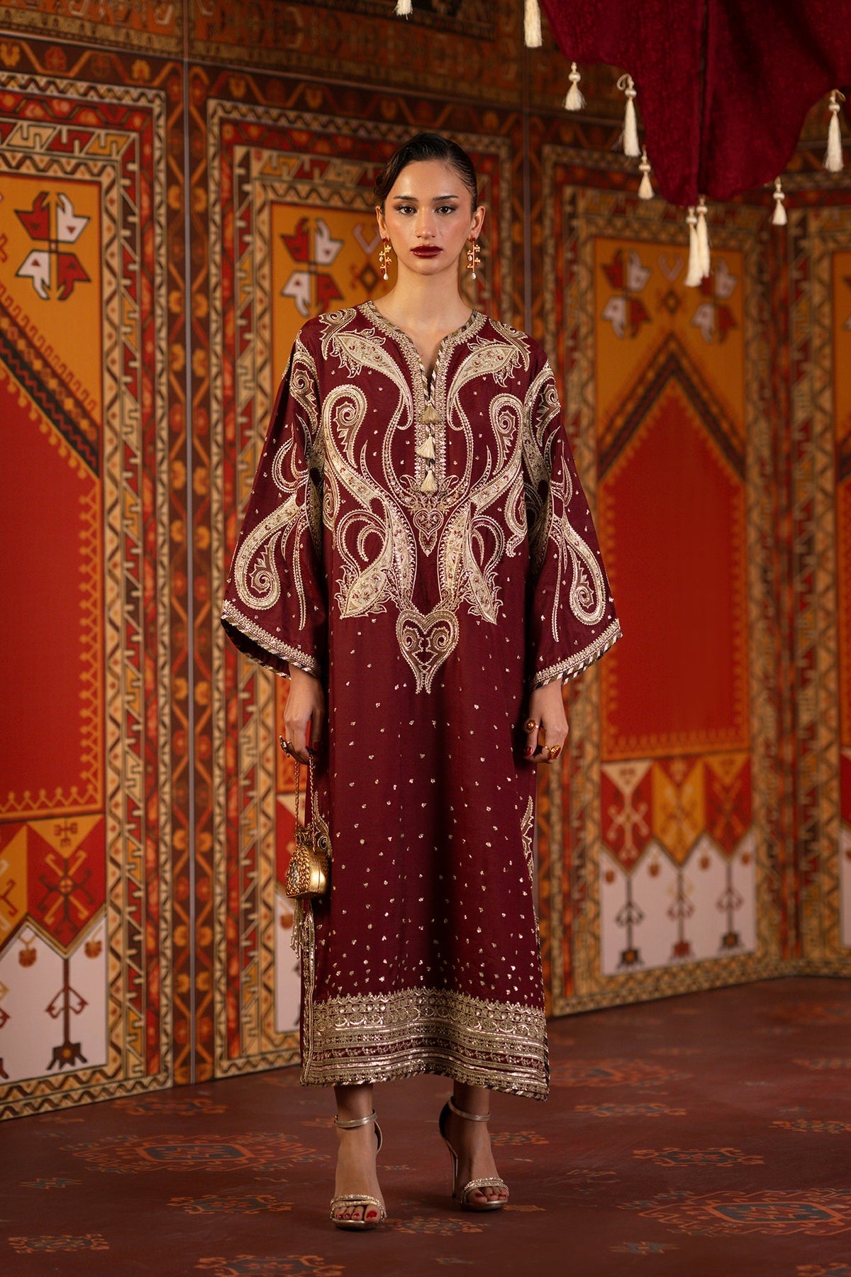 ETHNIC VIRAL KAFTAN 3 PIECS 2026 UNSTITCH COLLECTION