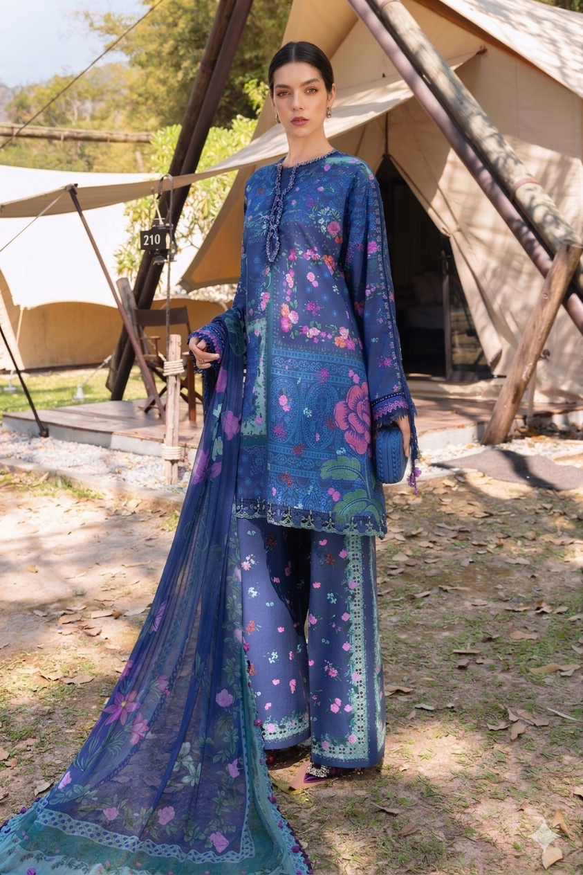 MARIA.B 2026 LAWN DIGITAL MPRINT UNSTITCH COLLECTION BY SHAEBIZ
