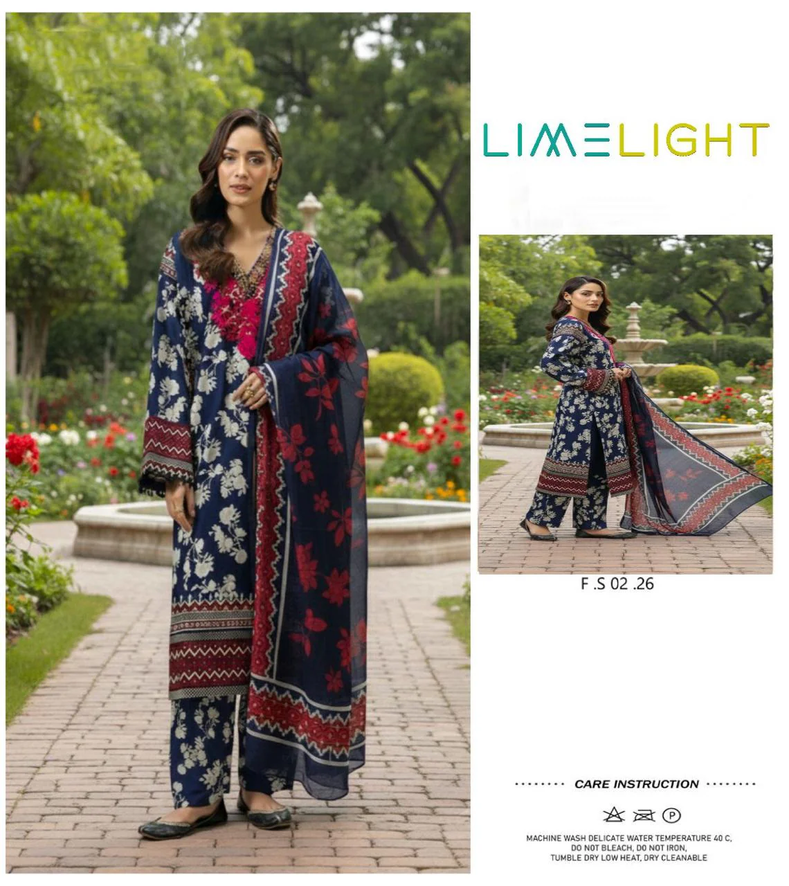 LIMELIGHT 2026 LAWN DIGITAL PRINT UNSTITCH COLLECTION BY SHAEBIZ