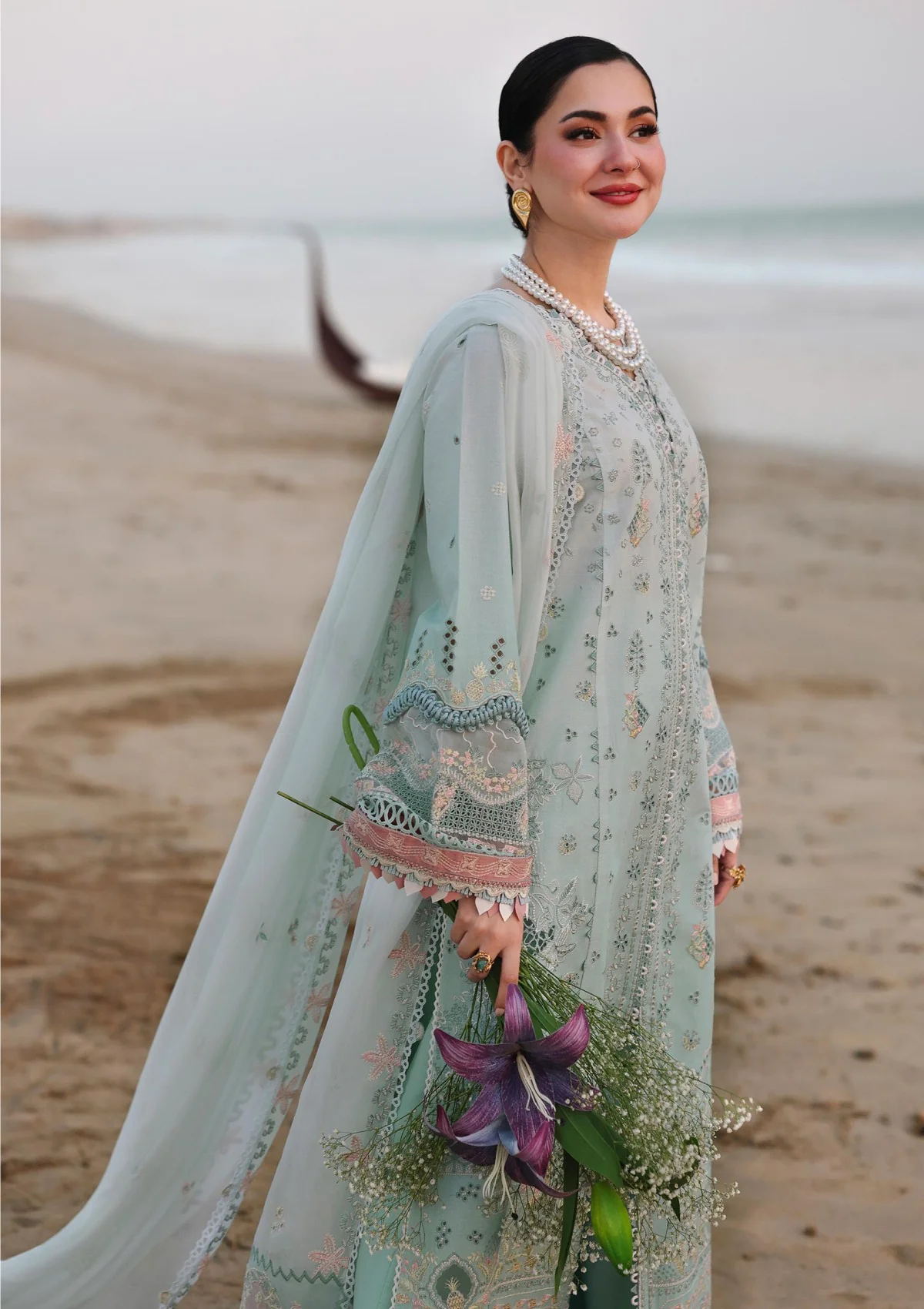 QALAMKAR LAWN CHICKEN KARI LUXURY UNSTITCH EID COLLECTION BY SHAEBIZ