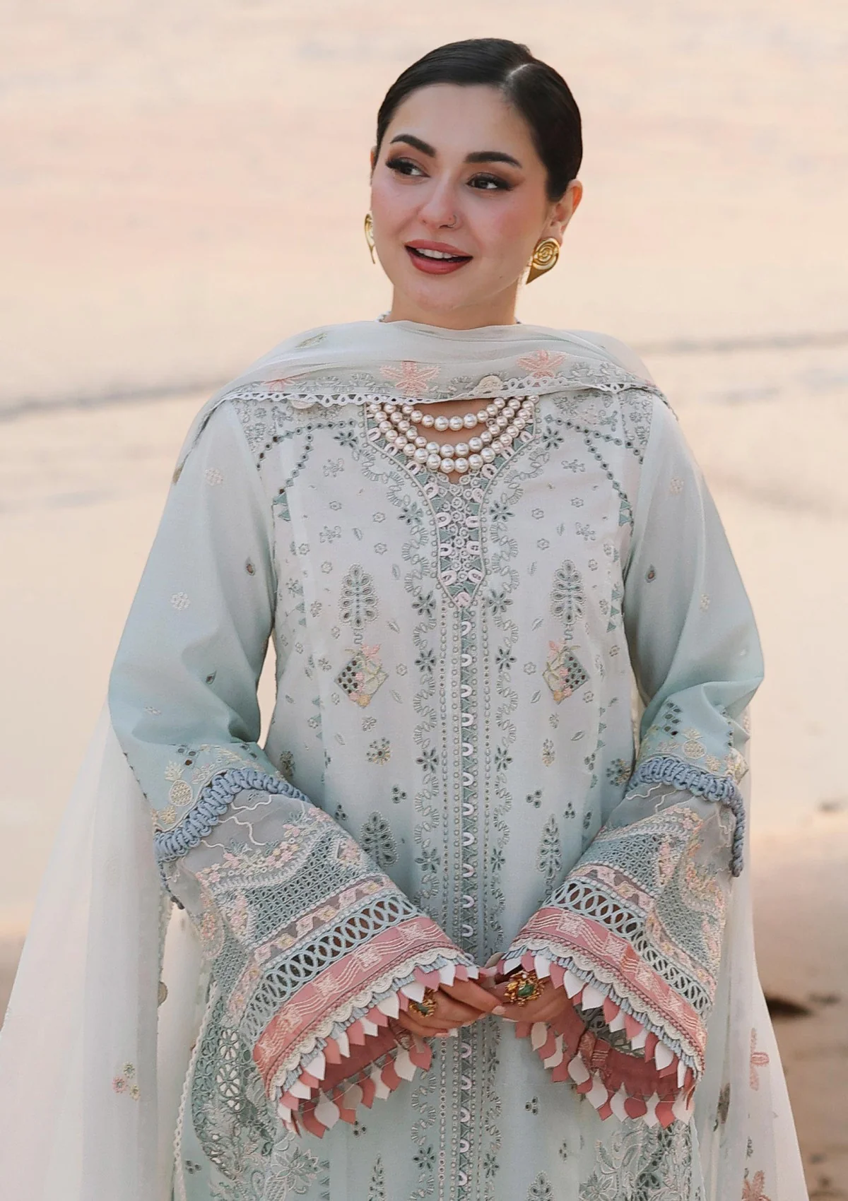 QALAMKAR LAWN CHICKEN KARI LUXURY UNSTITCH EID COLLECTION BY SHAEBIZ