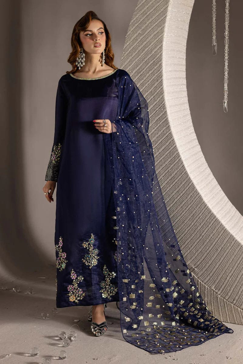 NUREH RAW SILK LUXURY PARTY WEAR UNSTITCH COLLECTION BY SHAEBIZ