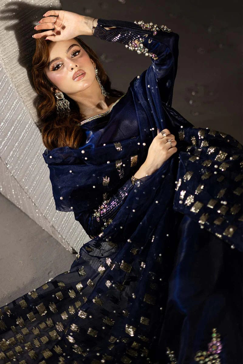 NUREH RAW SILK LUXURY PARTY WEAR UNSTITCH COLLECTION BY SHAEBIZ