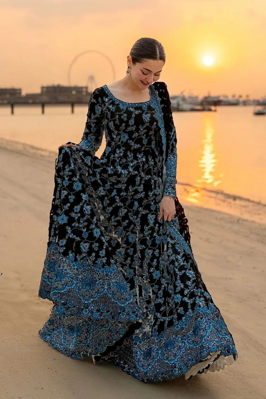 FAIZA SAQLAIN LAWN 2026 UNSTITCH FROCK BY SHAEBIZ CB