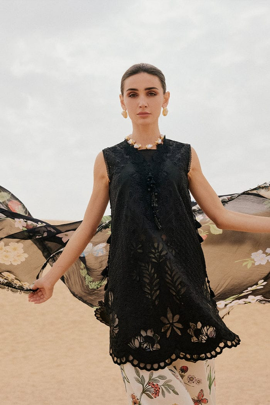 SAIRA RIZWAN 2025 LAWN CHICKEN KARI UNSTITCH COLLECTION BY SHAEBIZ