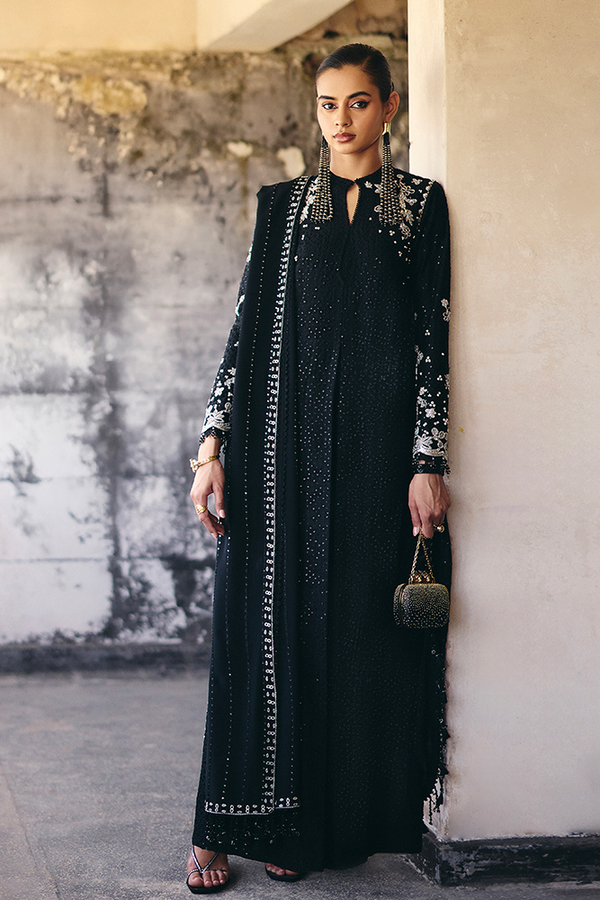 Suffused black dress 