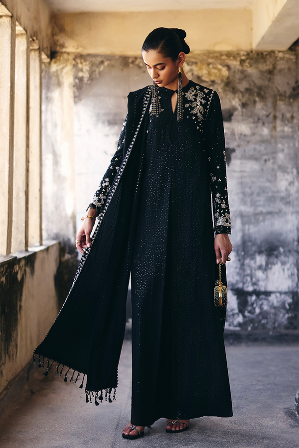 Suffused black dress