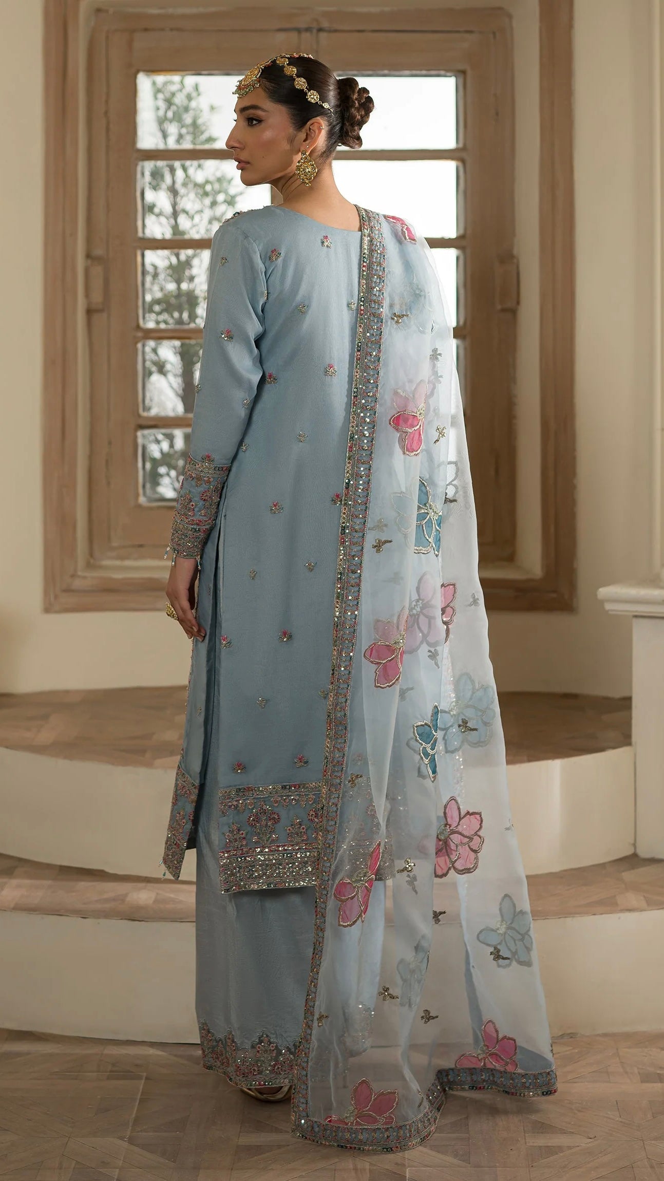 EMAAN ADEEL LUXURY ORGENZA WEDDING COLLECTION| UNSTITCHED MASTER REPLICA| TOP PAKISTANI DRESS BY SHAEBIZ