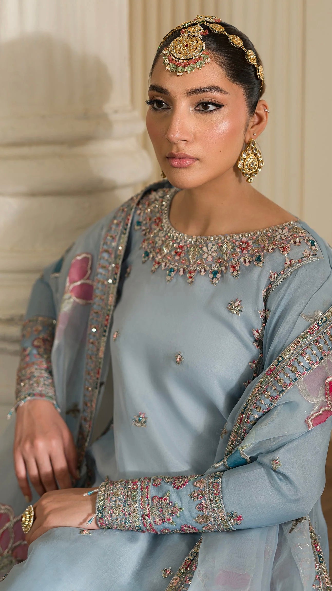 EMAAN ADEEL LUXURY ORGENZA WEDDING COLLECTION| UNSTITCHED MASTER REPLICA| TOP PAKISTANI DRESS BY SHAEBIZ