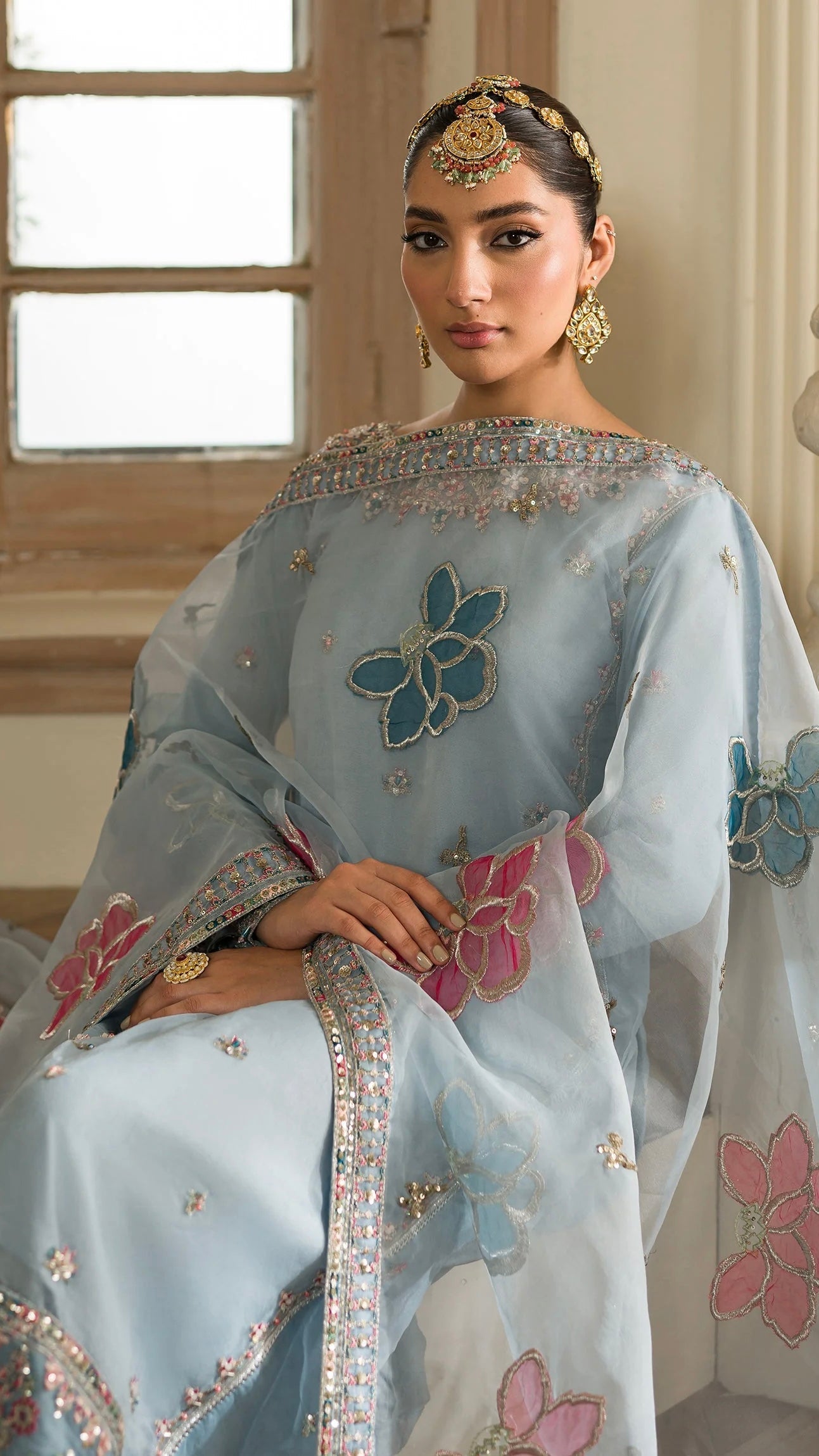 EMAAN ADEEL LUXURY ORGENZA WEDDING COLLECTION| UNSTITCHED MASTER REPLICA| TOP PAKISTANI DRESS BY SHAEBIZ