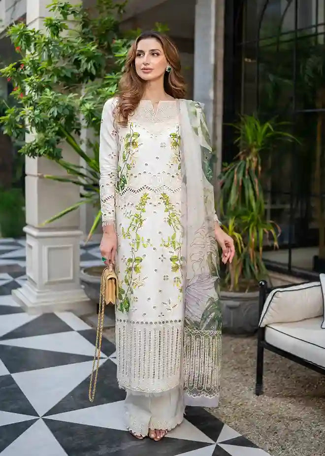 CRIMSON WHITE CHICKEN KARI PRINTED LAWN COLLECTION UNSTITCHED MASTER REPLICA BY SHAEBIZ