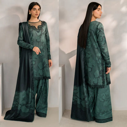 IZNIK GREEN DIGITAL PRINTED SWISS LAWN COLLECTION|UNSTITCHED EID COLLECTION| TOP PAKISTANI DRESS BY SHAEBIZ