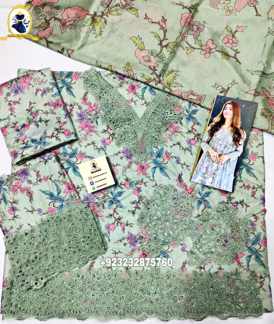 IZNIK DIGITAL LAWN PRINT | FORMAL WEAR UNSTITCH COLLECTION | BY SHAEBIZ