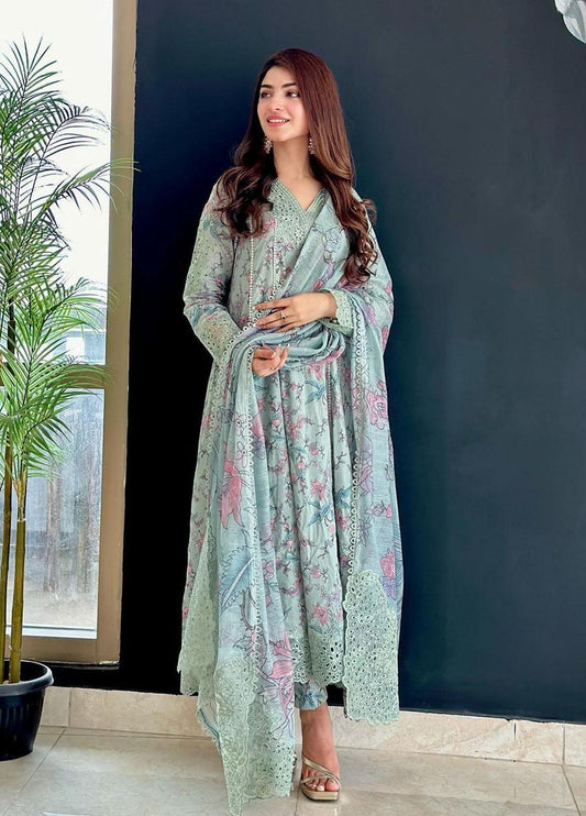 IZNIK DIGITAL LAWN PRINT | FORMAL WEAR UNSTITCH COLLECTION | BY SHAEBIZ