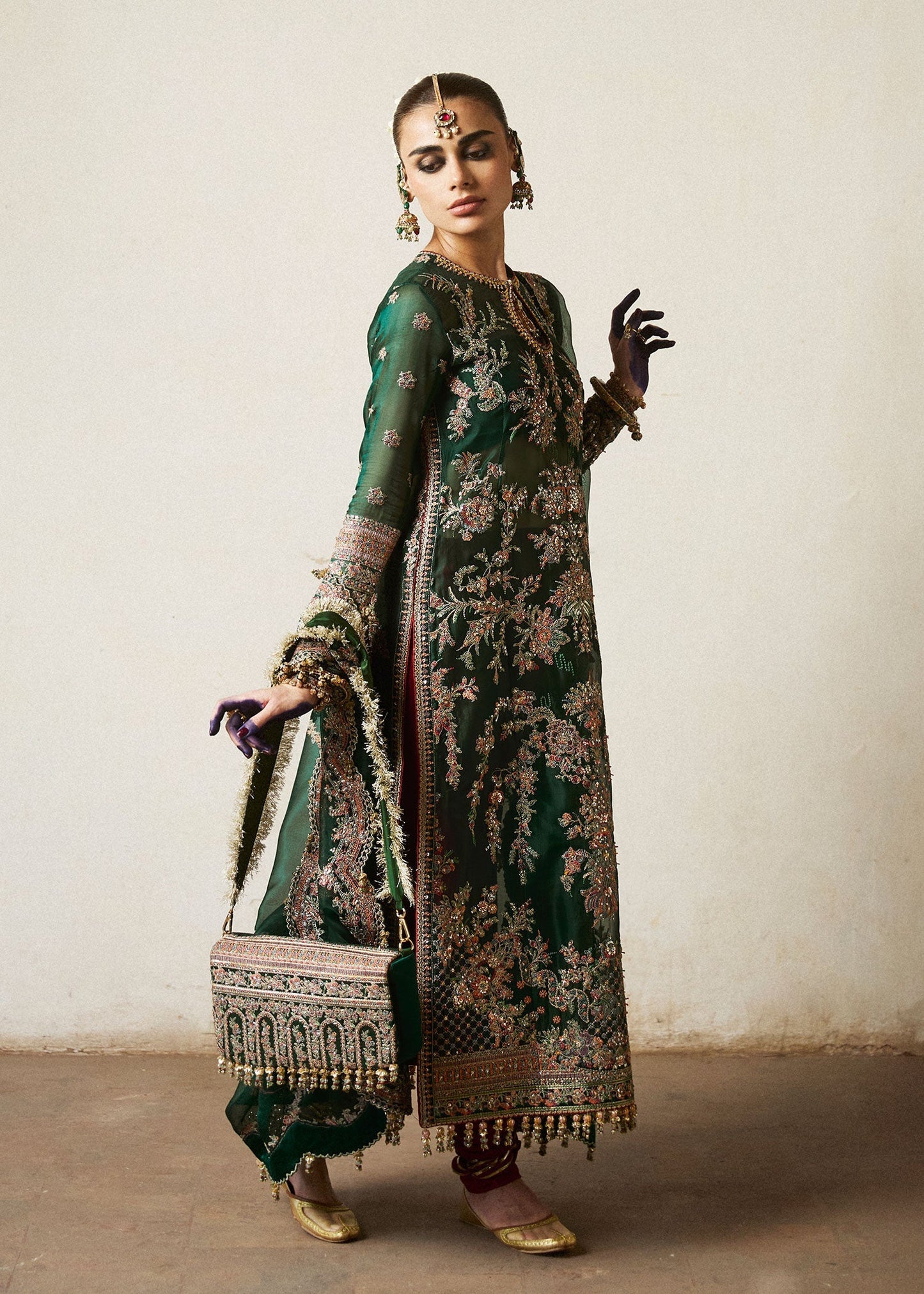 HUSSAIN REHAR ORGENZA LUXURY WEDDING FORMALS| UNSTITCHED MASTER REPLICA| TOP PAKISTANI DRESS BY SHAEBIZ