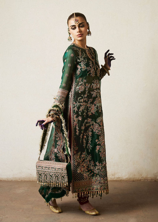 HUSSAIN REHAR ORGENZA LUXURY WEDDING FORMALS| UNSTITCHED MASTER REPLICA| TOP PAKISTANI DRESS BY SHAEBIZ
