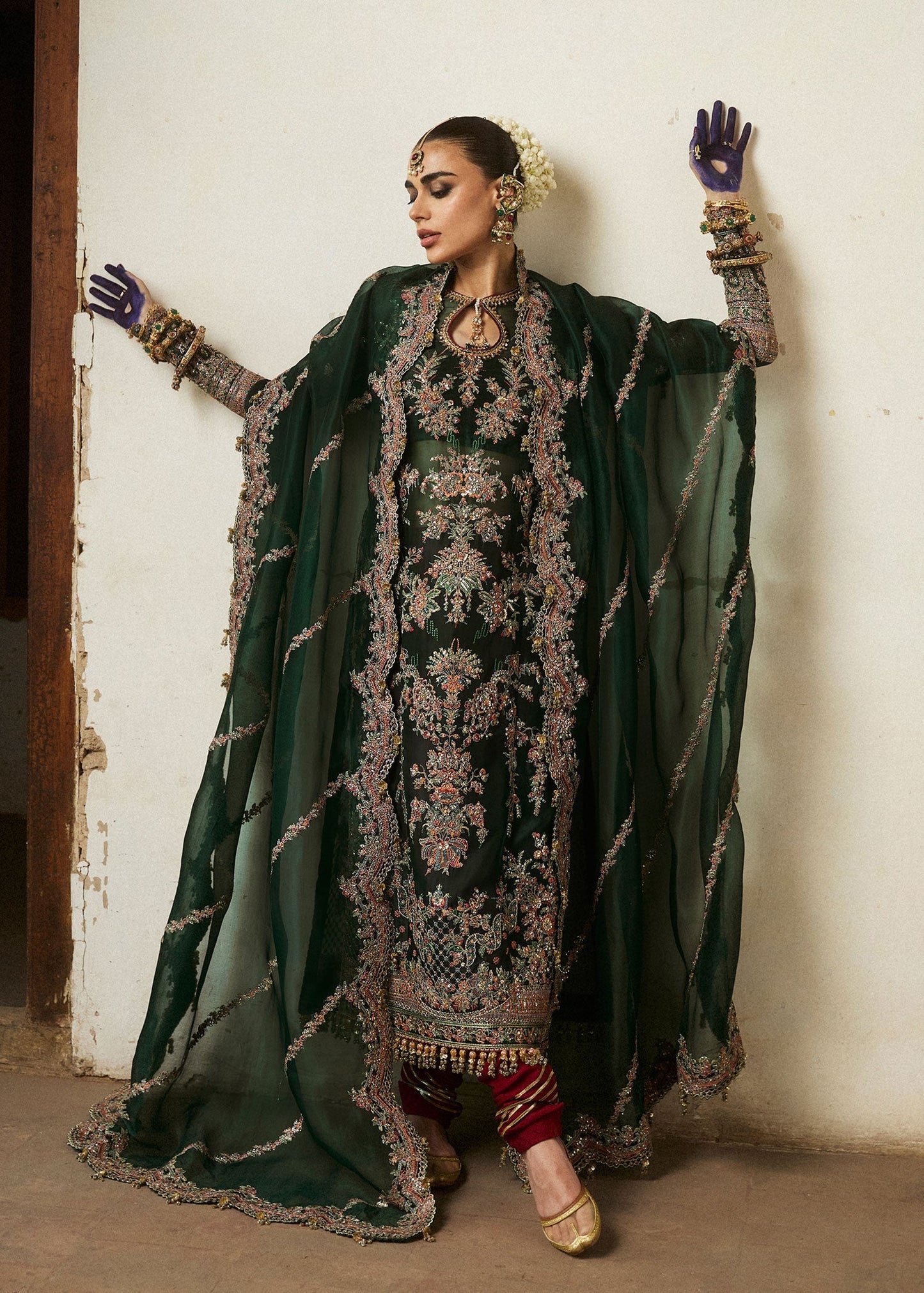 HUSSAIN REHAR ORGENZA LUXURY WEDDING FORMALS| UNSTITCHED MASTER REPLICA| TOP PAKISTANI DRESS BY SHAEBIZ