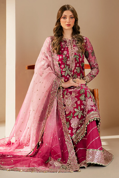 JAZMIN PINK CHIFFON WEAR COLLECTION BY SHAEBIZ