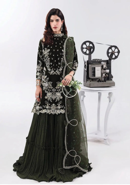 SARDINIA LUXURY 2026 GREEN VELVET COLLECTION| UNSTITCHED VELVET COLLECTION BY SHAEBIZ
