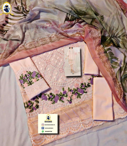 MARIA B PINK LAWN FORMAL WEAR DRESS (MB-SP22)