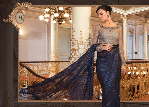 MARIA B BEAUTIFUL EMBROIDED SAREE (MB-SD4)