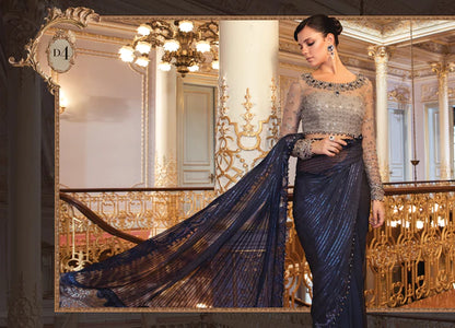 MARIA B BEAUTIFUL EMBROIDED SAREE (MB-SD4)