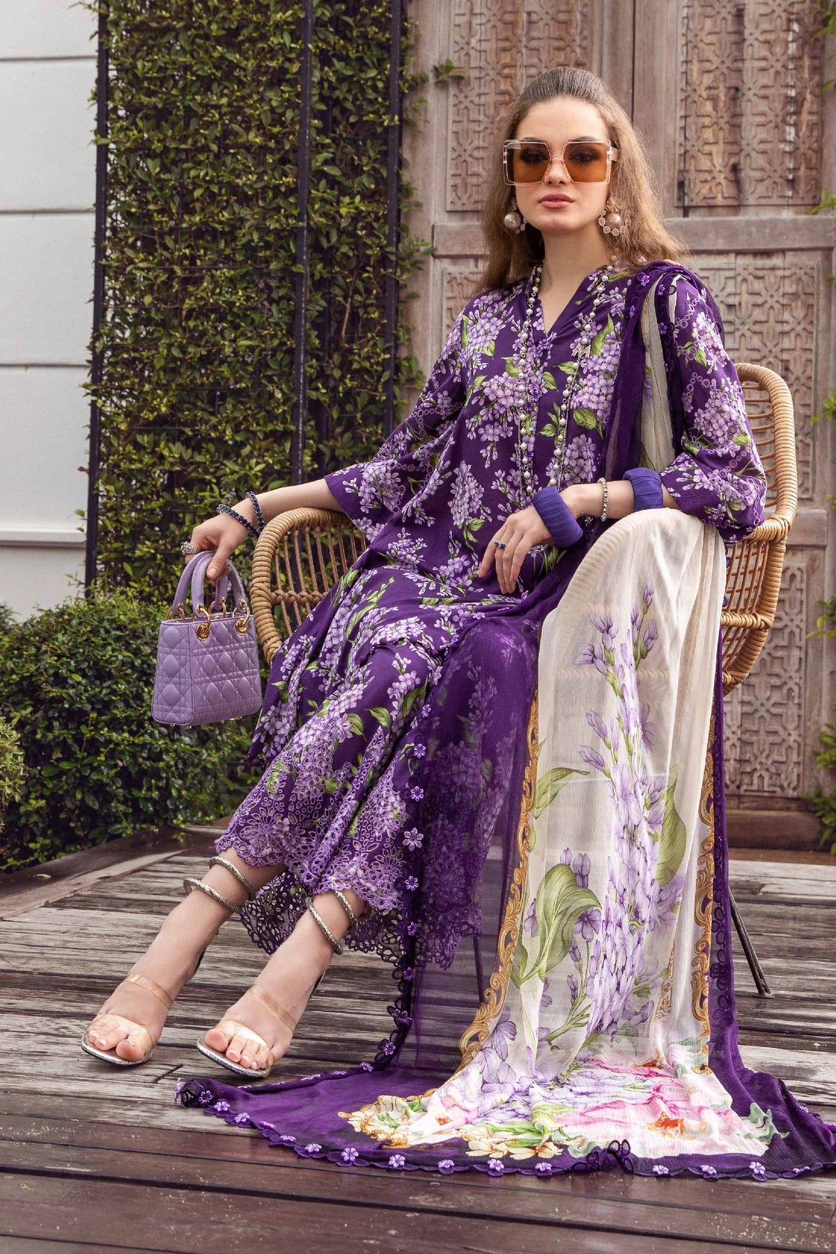 MARIA B MPRINT LAWN COLLECTION | SUMMER 2024 TOP PAKISTANI DRESS |BY SHAEBIZ
